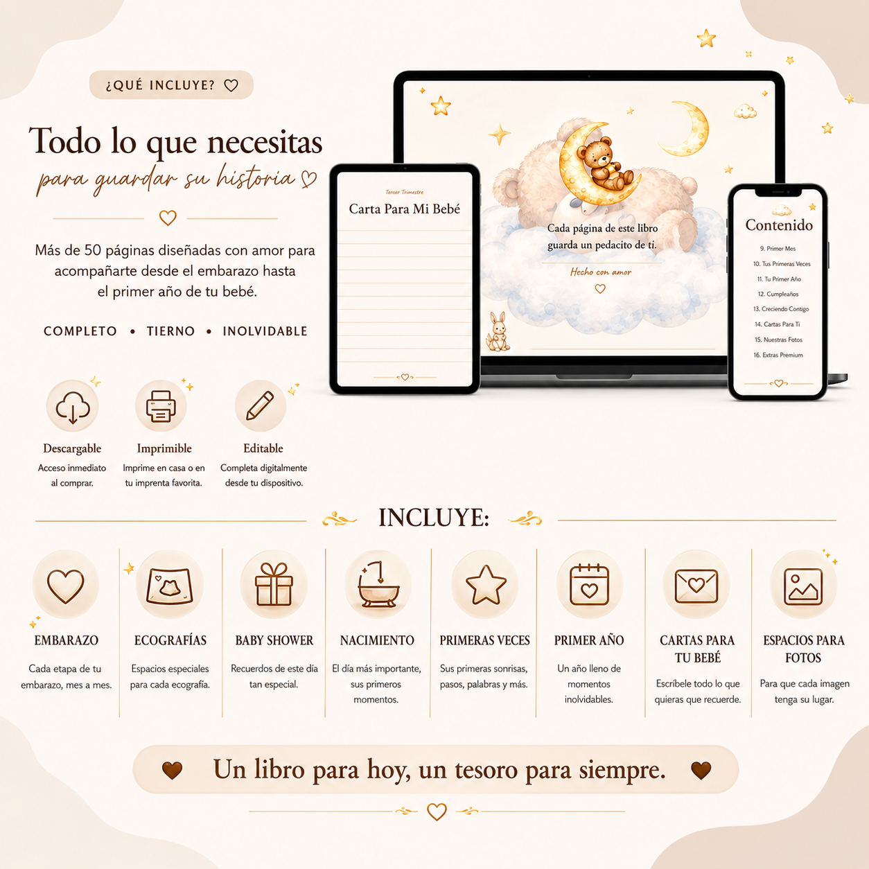 Libro de Recuerdos Mamá y Bebé